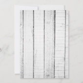 ホワイト ラスティック フォリアー ブライダル シャワー 招待状 (裏面)