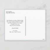 ホワイト・ラブ・アンド・ライトタイポグラフィ写真ハヌカー シーズンポストカード (裏面)