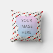 ホワイト・ラブ・ミニマリスト クッション (正面)