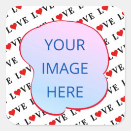 ホワイト・ラブ・ミニマリスト スクエアシール