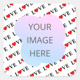 ホワイト・ラブ・ミニマリスト スクエアシール