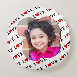 ホワイト・ラブ・ミニマリスト ラウンドクッション