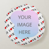 ホワイト・ラブ・ミニマリスト ラウンドクッション (裏面)