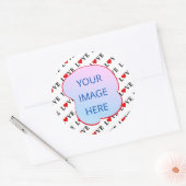 ホワイト・ラブ・ミニマリスト ラウンドシール (封筒)