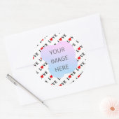 ホワイト・ラブ・ミニマリスト ラウンドシール (封筒)