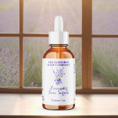 ホワイト ラベンダー ドロッパー ボトル ラベル 2.375 x 1.25