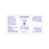 ホワイト ラベンダー ドロッパー ボトル ラベル 2.375 x 1.25 (正面)