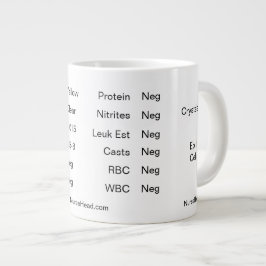ホワイト·ラボ·カップ「尿検査」 ジャンボコーヒーマグカップ