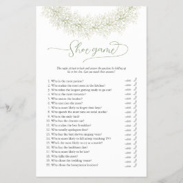 ホワイト リース シューズ ブライダル シャワー ゲーム フライヤー