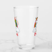 ホワイト&レインボーユニコーンパーソナライズされた名 タンブラーグラス (左)