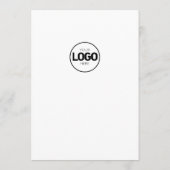 ホワイト レストラン テーブル メニュー カード フラット メニュー (裏面)