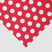 ホワイト&レッドミディアム水玉模様クリスマス 薄葉紙 (詳細)