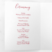 ホワイト&レッド牡丹&バラフローラ結婚式 プログラム (内部最初)