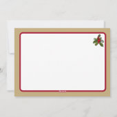 ホワイト、レッド＆ゴールドのモダンな3枚写真クリスマスカード シーズンカード (裏面)