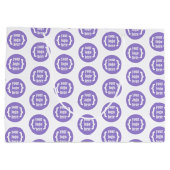 ホワイト、ロゴ付きプロモーション抱き枕 ラージペーパーバッグ (裏面)