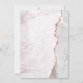 ホワイト＆ローズゴールドのブランチ＆バブルリー ブライダルシャワー 招待状 (裏面)