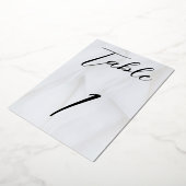 ホワイト/ローズゴールド箔 テーブルNo. 1 箔招待状 (回転した状態)