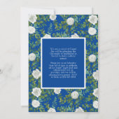 ホワイト・ローズブルー写真卒業発表 招待状 (裏面)