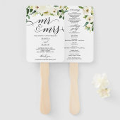 ホワイト・ローゼズ夫妻の結婚式 プログラム・ファン ハンドファン (正面&裏面)