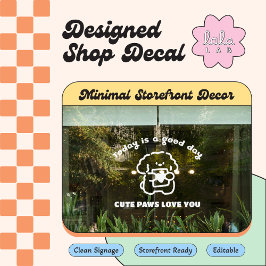 ホワイト ヴェット クリニック ウェルカム＆営業時間 窓用ステッカー ウィンドウサイン