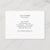 ホワイト《写真》ぼけ味グリッターモダンイベントプランナー 名刺 (裏面)