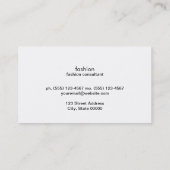 ホワイト《写真》ぼけ味ゴールデン縁どブラック金ゴールドバー 名刺 (裏面)