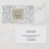 ホワイト《写真》ぼけ味ゴールデン縁ど 名刺 (正面/裏面)