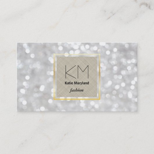 ホワイト《写真》ぼけ味ゴールデン縁ど 名刺 (正面)