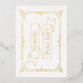 ホワイト 北極 贈り物証明書 箔シーズンカード (正面)