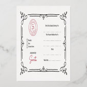 ホワイト 北極 贈り物証明書 箔シーズンカード (裏面)