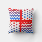 ホワイト/数々のカラー山形/水玉模様装飾用クッション#1 クッション (裏面)