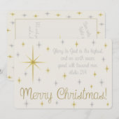 ホワイト・星空の夜のクリスマスカード シーズンカード (正面/裏面)