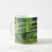 ホワイト《植物》スイレンバイクロード・モネ，ヴィンテージ・アート コーヒーマグカップ (正面左)