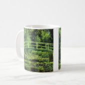 ホワイト《植物》スイレンバイクロード・モネ，ヴィンテージ・アート コーヒーマグカップ (正面左)