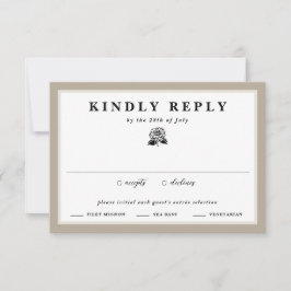 ホワイト《植物》百日草フラワータウペ&アイボリーフローラ結婚ズ 出欠カード