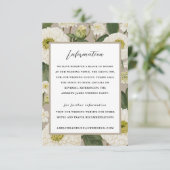ホワイト《植物》百日草フラワーホテル情報結婚ズ エンクロージャーカード (スタンド正面)