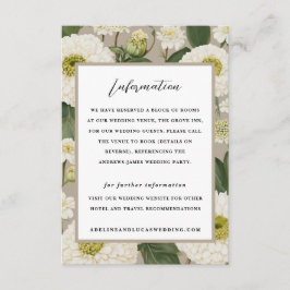 ホワイト《植物》百日草フラワーホテル情報結婚ズ エンクロージャーカード