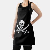 ホワイト、海賊フラッグCalico Jack、スカル&カトラス エプロン (インサイチュ)