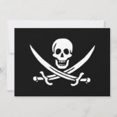 ホワイト、海賊フラッグCalico Jack、スカル&カトラス シーズンカード (正面)