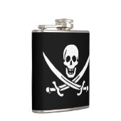 ホワイト、海賊フラッグCalico Jack、スカル&カトラス フラスク (右)