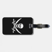 ホワイト、海賊フラッグCalico Jack、スカル&カトラス ラゲッジタグ (裏面横)