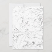 ホワイト&澄んシンプルライトゴールデンフローラ結婚ズ 招待状 (裏面)