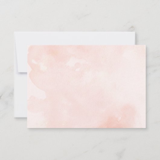 ホワイト&赤面フローラベビーガール《キリスト教》洗礼式や命名式バプテスマ 招待状 (裏面)