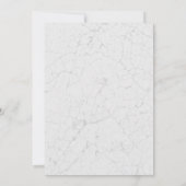 ホワイト&赤面マーブル金ゴールドフレ結婚ーム 招待状 (裏面)