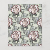 ホワイト、赤面、レッドローズ紙シート (裏面)