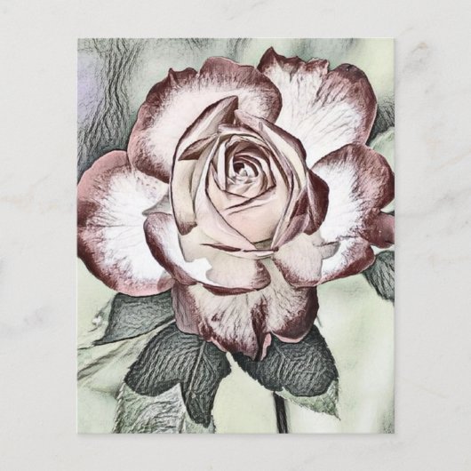 ホワイト、赤面、レッドローズ紙シート (正面)