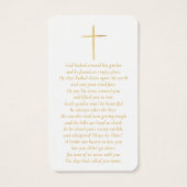 ホワイト&金ゴールドカスタムフォトメモリアルカード (裏面)