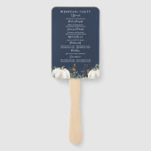 ホワイト&金ゴールドカボチャ秋の結婚式プログラムハンド ハンドファン (裏面)