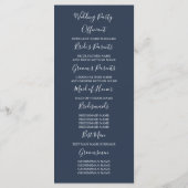 ホワイト&金ゴールドカボチャ秋の結婚式プログラム プログラム (裏面)