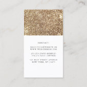 ホワイト&金ゴールドカボチャ秋ハーベストデコール 名刺 (裏面)